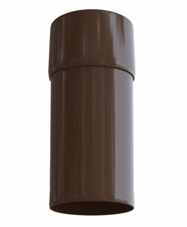 Труба водосточная пластиковая с муфтой коричневая 3м ЭЛИТ Альта-Профиль