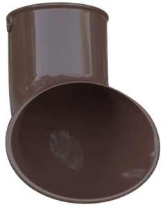 Слив трубы водосточной пластиковый коричневый Альта-Профиль